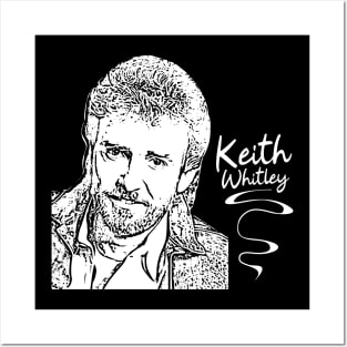 Keith Whitley // Country music // Retro white Posters and Art